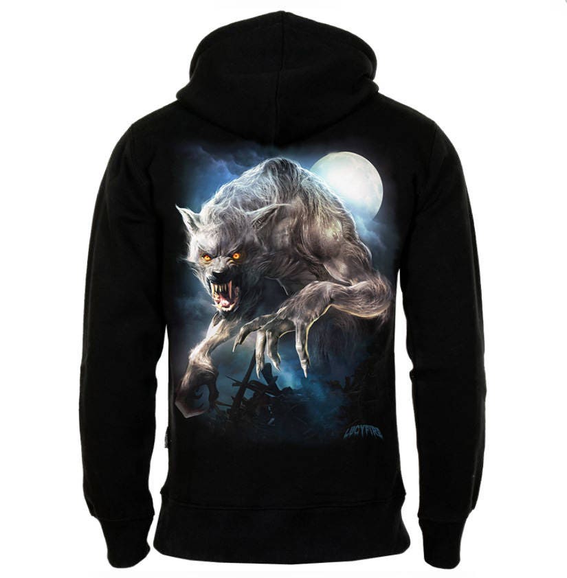 Werewolf Zipper Hoody von lucyfirefashion