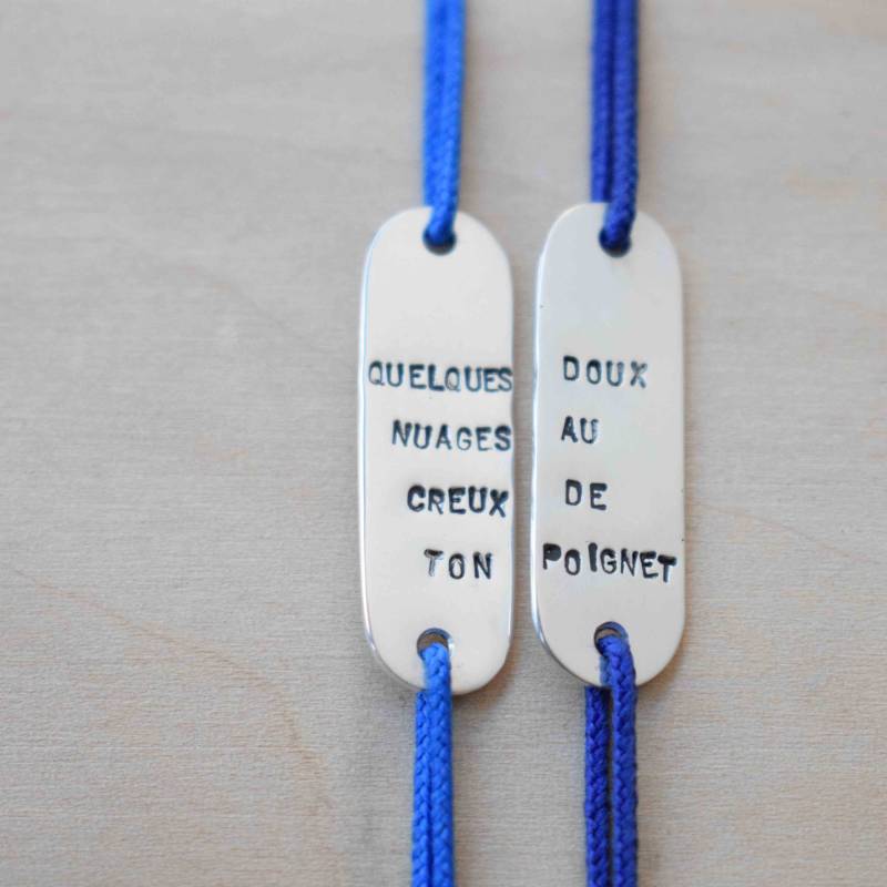 2 Personalisierte Gravurarmbänder Mit Einer Botschaft in Silber An Kordel Für Beste Freunde Oder Geliebte, Minimalistisch von lucyluceshop