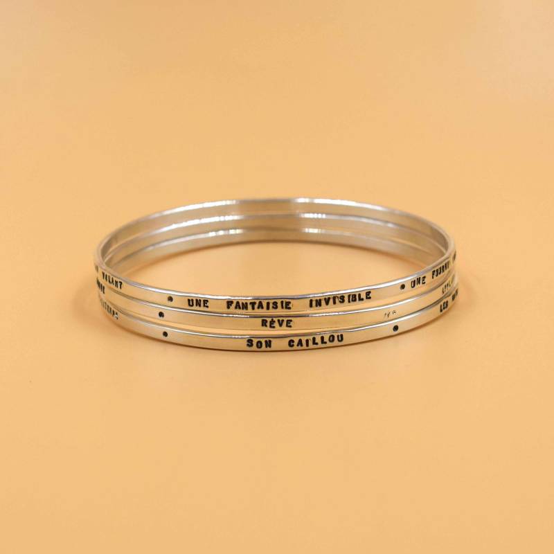 3 Personalisierbare Silberarmbänder, Wartezimmer-Armreif, Damenschmuck Geschenk Zum Geburtstag von lucyluceshop