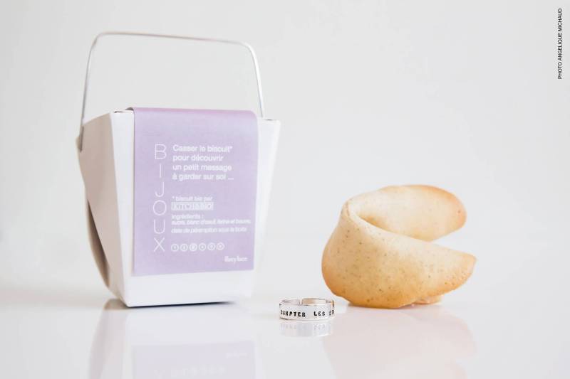 Anpassbarer, Verstellbarer Damenring Aus Silber, Versteckt in Einem Glückskeks von lucyluceshop