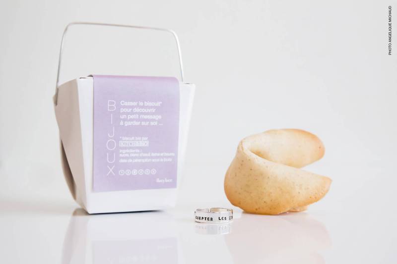 Personalisierter Silberner Herrenring, Individuell Verstellbar Und in Einem Glückskeks Präsentiert von lucyluceshop