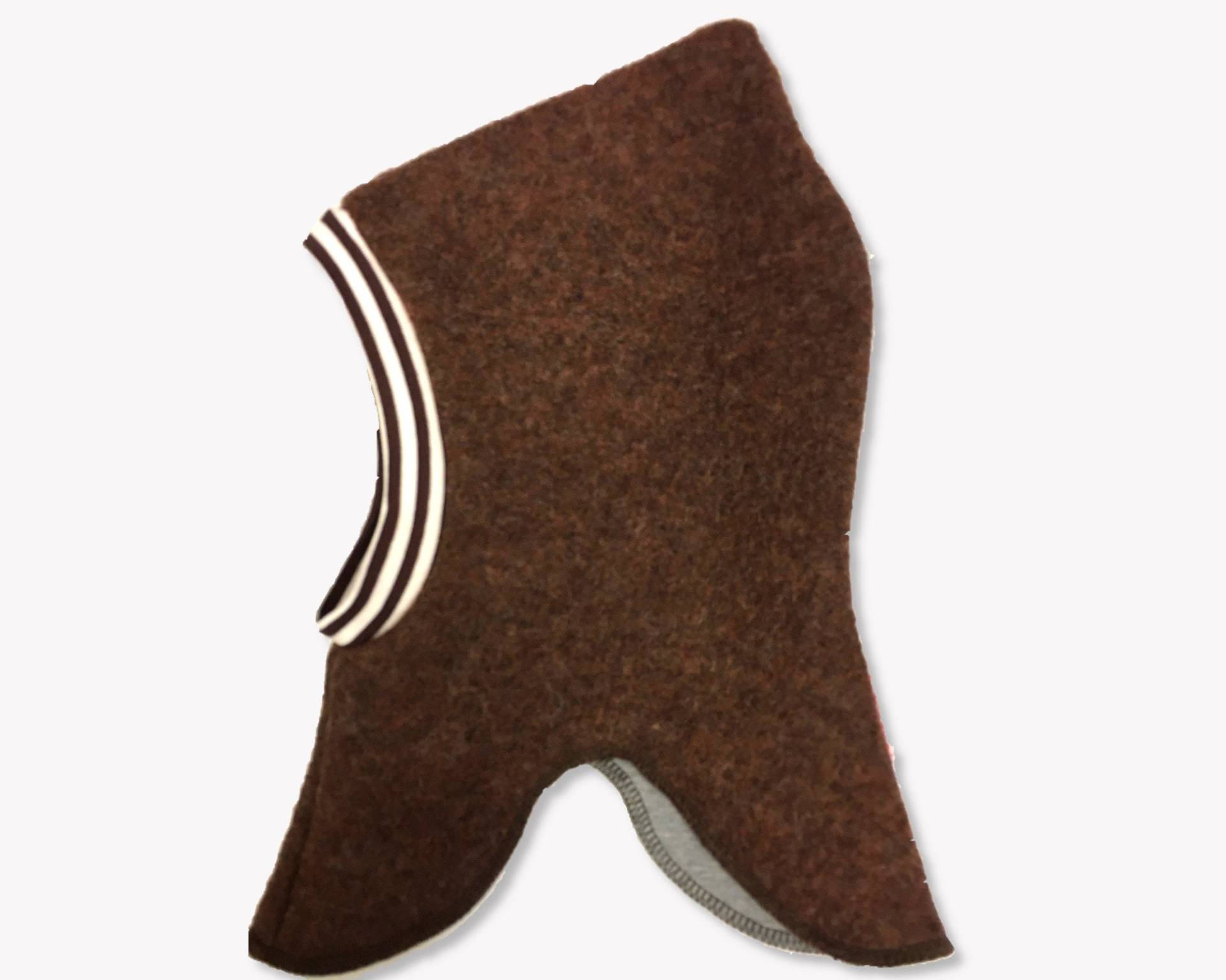 Schlupfmütze Aus Wollwalk in Braun von luettundluett