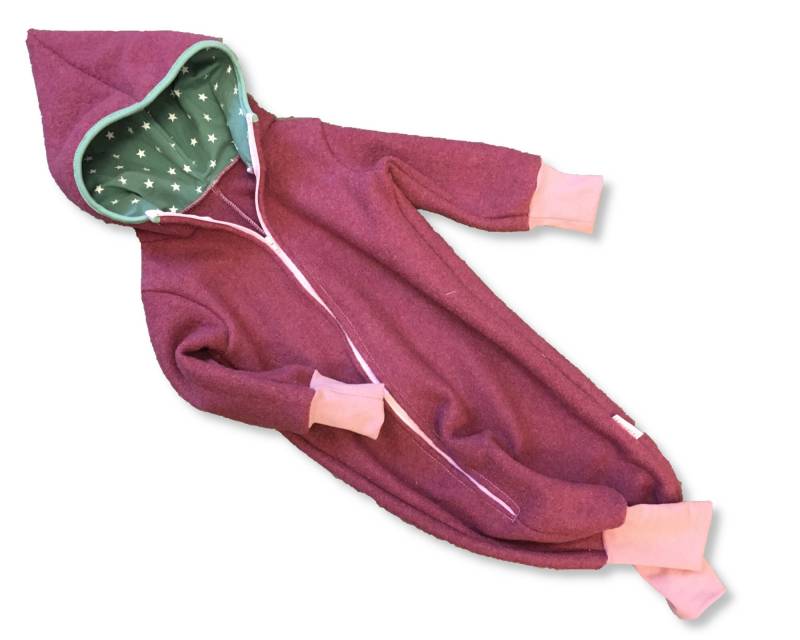 Walkanzug Walkoverall in Altrosa Gr. 62-116 von luettundluett