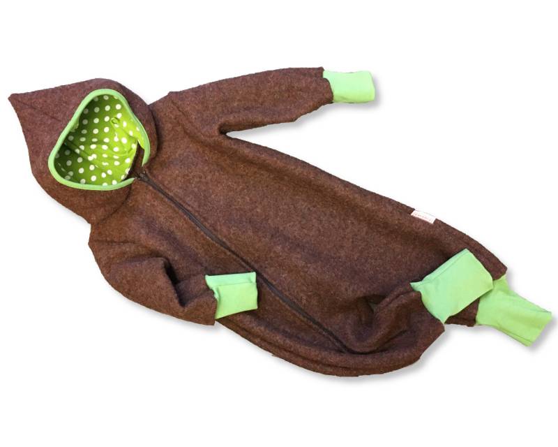 Walkanzug in Braun Gr. 62-116 von luettundluett