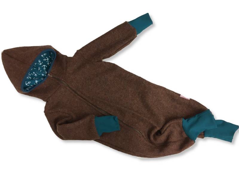 Walkanzug in Braun Gr. 62-116 von luettundluett