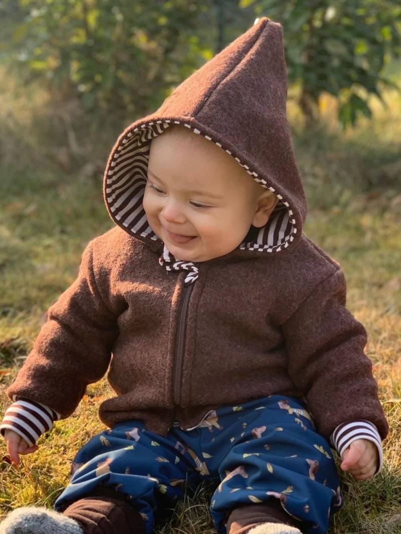 Walkjacke in Braun Gr. 62-128 von luettundluett