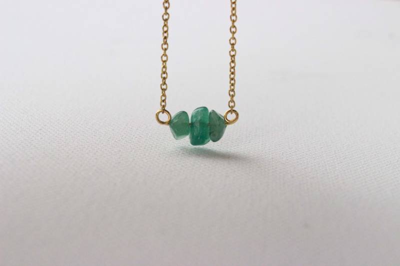 Aventurin Kette | Heilsteinkette Gold Rohedelstein Splitter Aventurin Kette | Heilsteinkette Gold Rohedelstein Splitter von luisaebeling