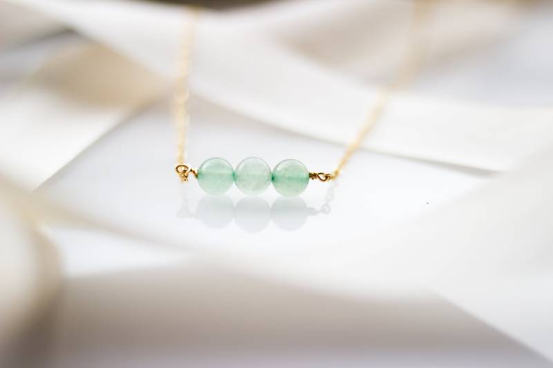 Aventurin Perlen Halskette Edelstein Kette Anhänger Heilstein Schmuck Geburtsstein Aventurin Perlen Halskette Edelstein Kette Anhänger Heilstein Schmuck Geburtsstein von luisaebeling