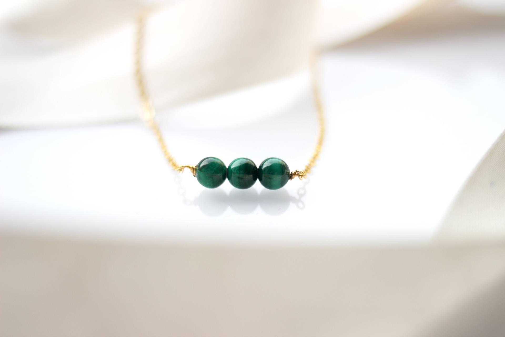 Malachit Perlen Halskette Edelstein Kette Anhänger Heilstein Schmuck Geburtsstein Malachit Perlen Halskette Edelstein Kette Anhänger Heilstein Schmuck Geburtsstein von luisaebeling