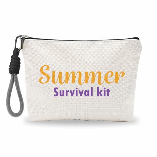 luixd Lustige Make-up-Tasche für Damen, Kosmetiktasche mit Handschlaufe, Retro-Sommer-Survival-Set luixd Lustige Make-up-Tasche für Damen, Kosmetiktasche mit Handschlaufe, Retro-Sommer-Survival-Set von luixd