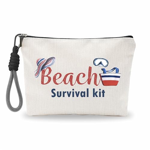 luixd Lustige Make-up-Tasche für Damen, Kosmetiktasche mit Handschlaufe, Strand-Überlebens-Set luixd Lustige Make-up-Tasche für Damen, Kosmetiktasche mit Handschlaufe, Strand-Überlebens-Set von luixd