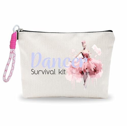luixd Lustige Make-up-Tasche für Damen, Kosmetiktasche mit Handschlaufe, Überlebens-Set für Tänzer luixd Lustige Make-up-Tasche für Damen, Kosmetiktasche mit Handschlaufe, Überlebens-Set für Tänzer von luixd