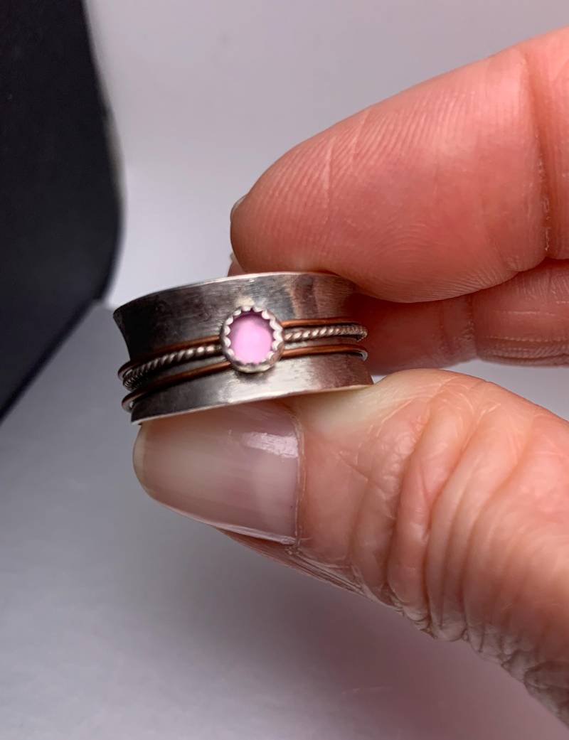 Drehring Aus Kupfer & 925Er Silber von lukama