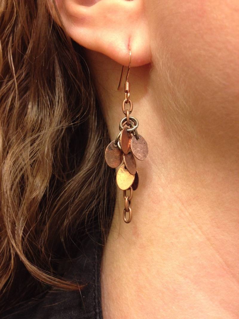 Kupfer Anhänger & Kette Ohrringe von lukama