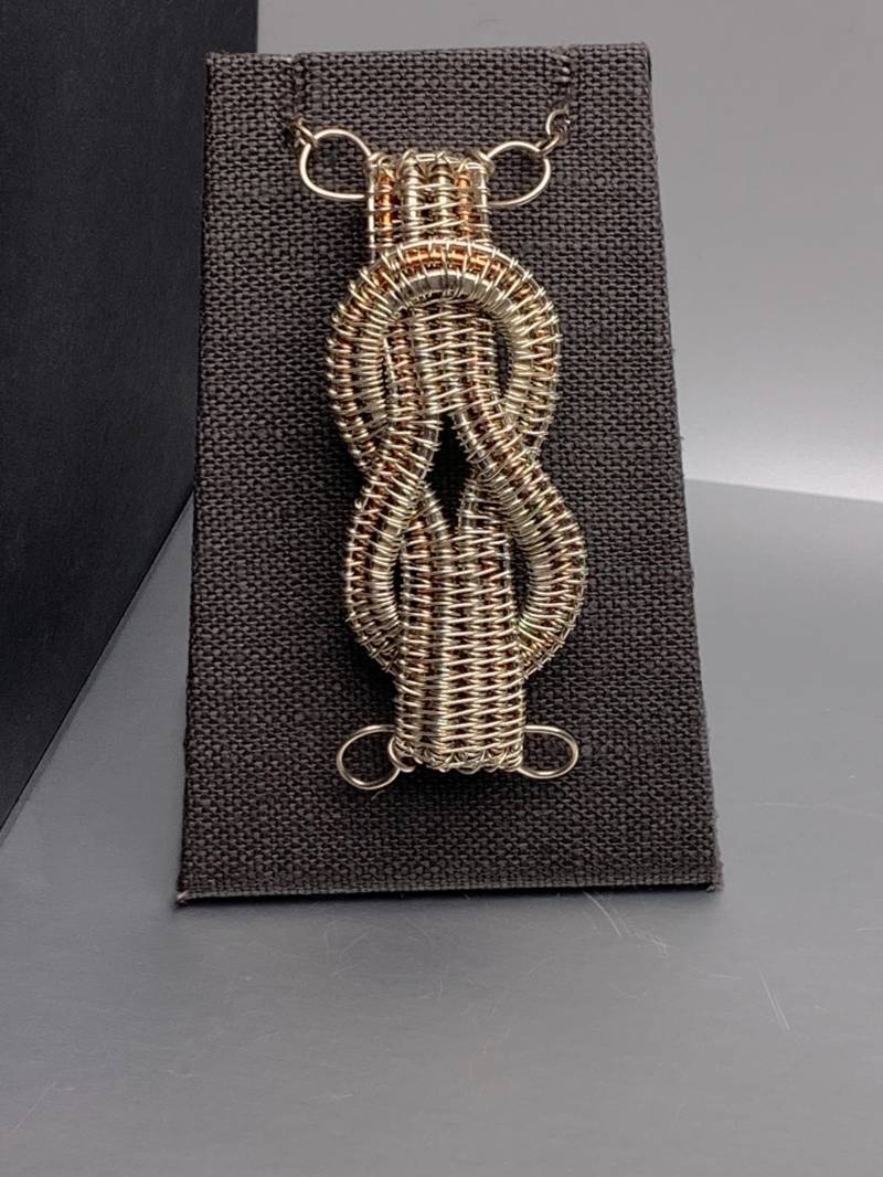 sterling Silber & Kupfer Gewebte Unendlichkeits-Halskette von lukama