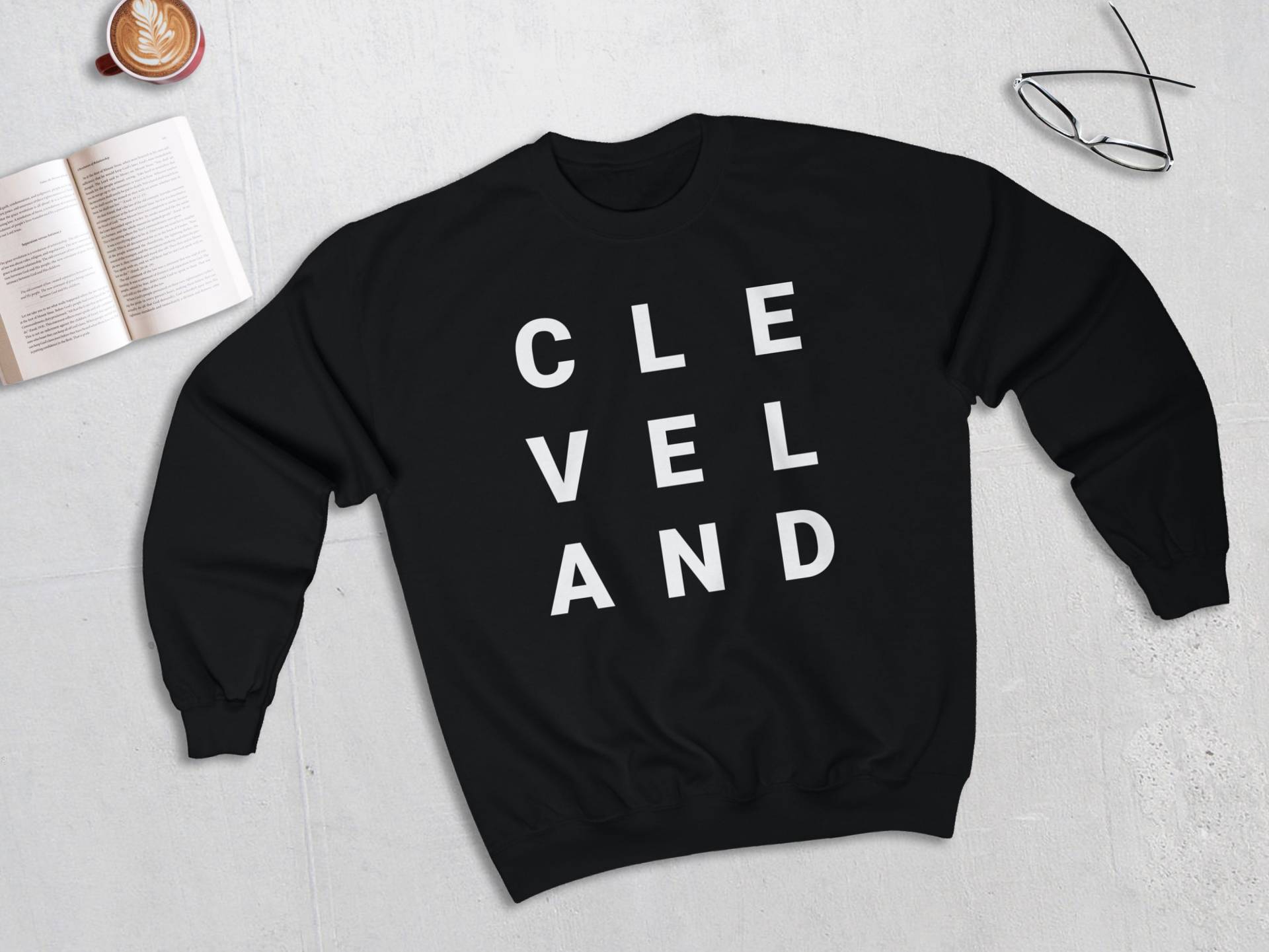 Cleveland Buchstaben Sweatshirt, Shirt, Ohio Pullover von lukassfr