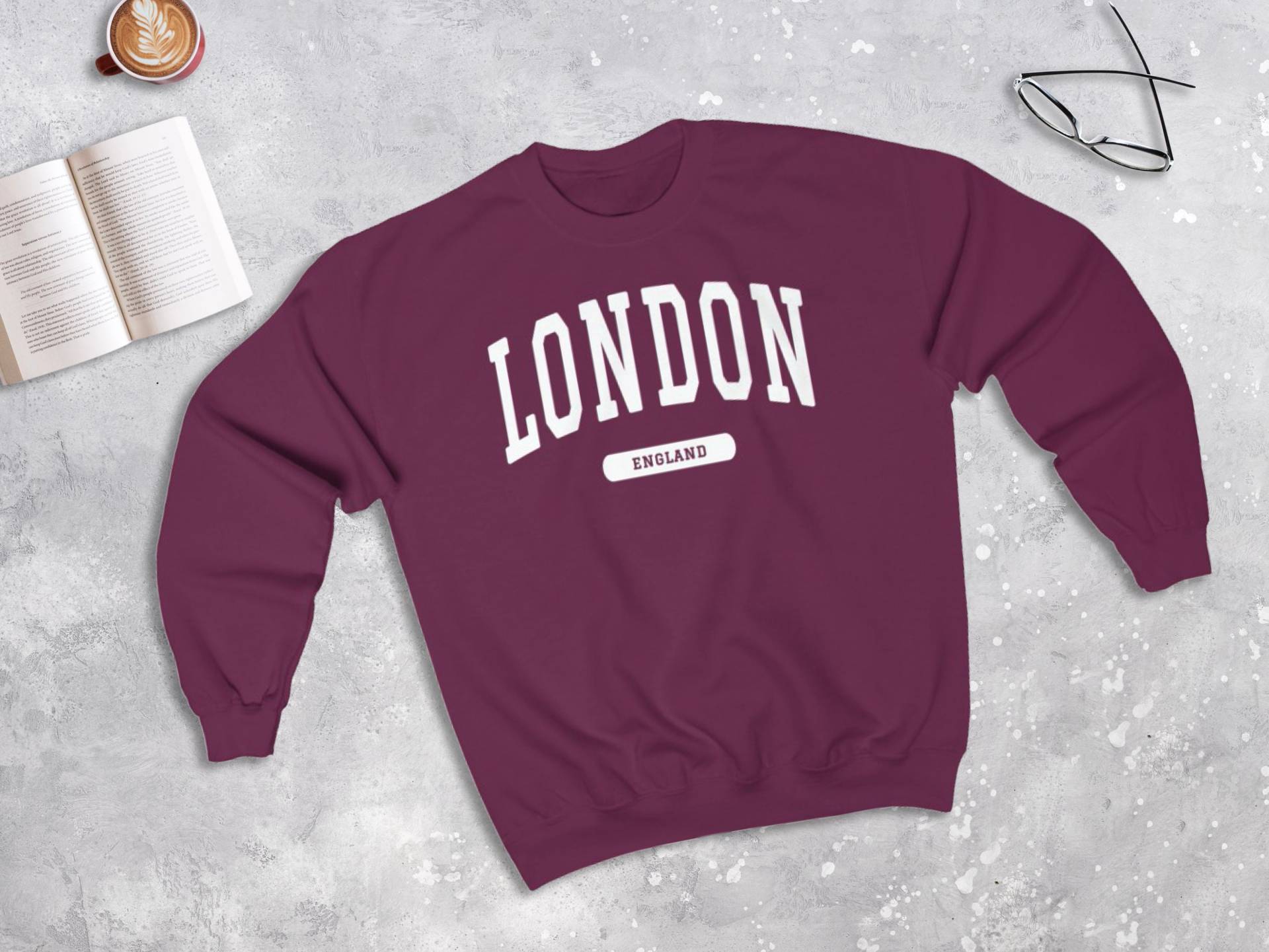 London England College Stil Sweatshirt, Pullover von lukassfr