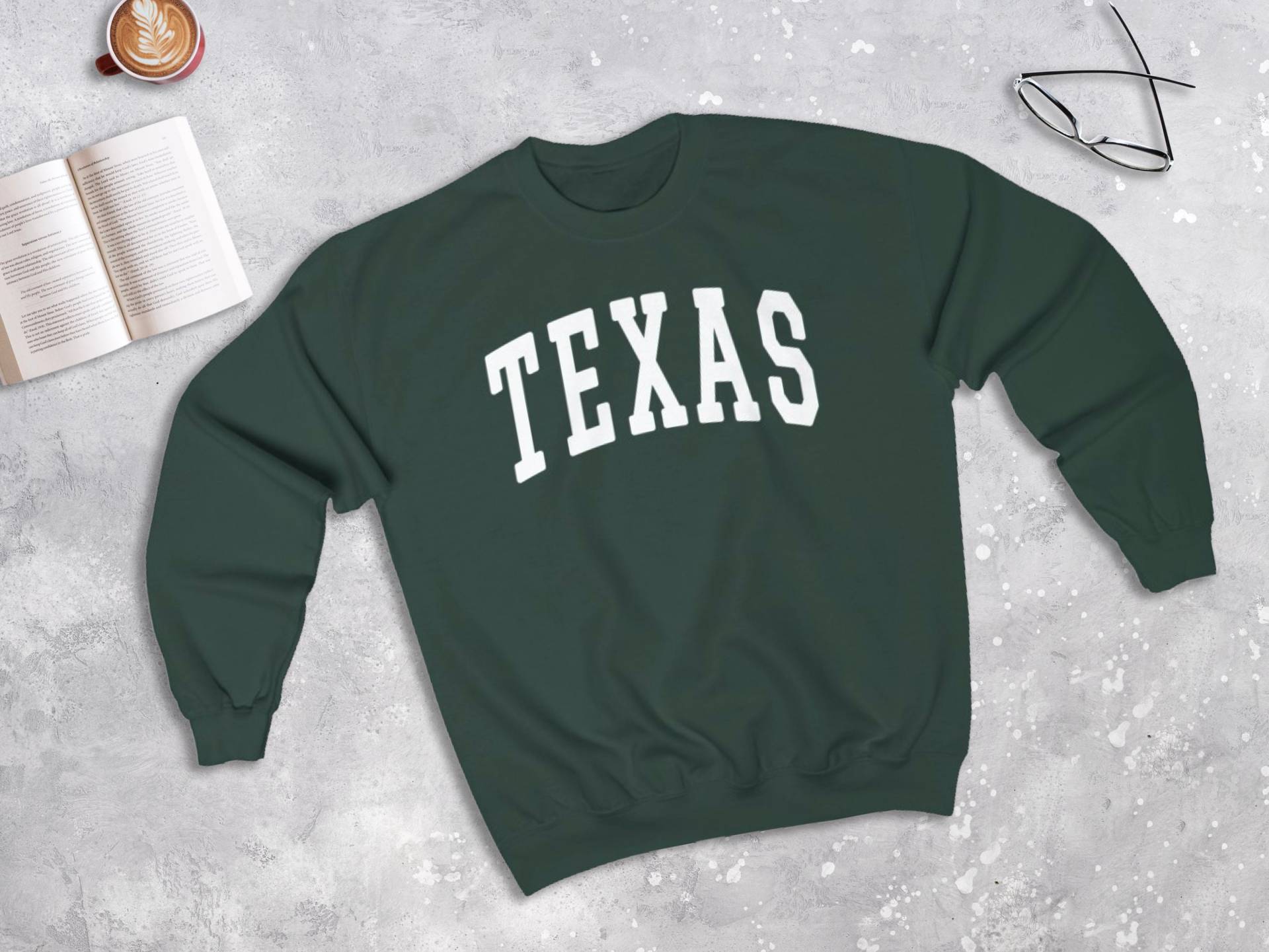 Texas College Style Sweatshirt, Sweater | Unisex von lukassfr