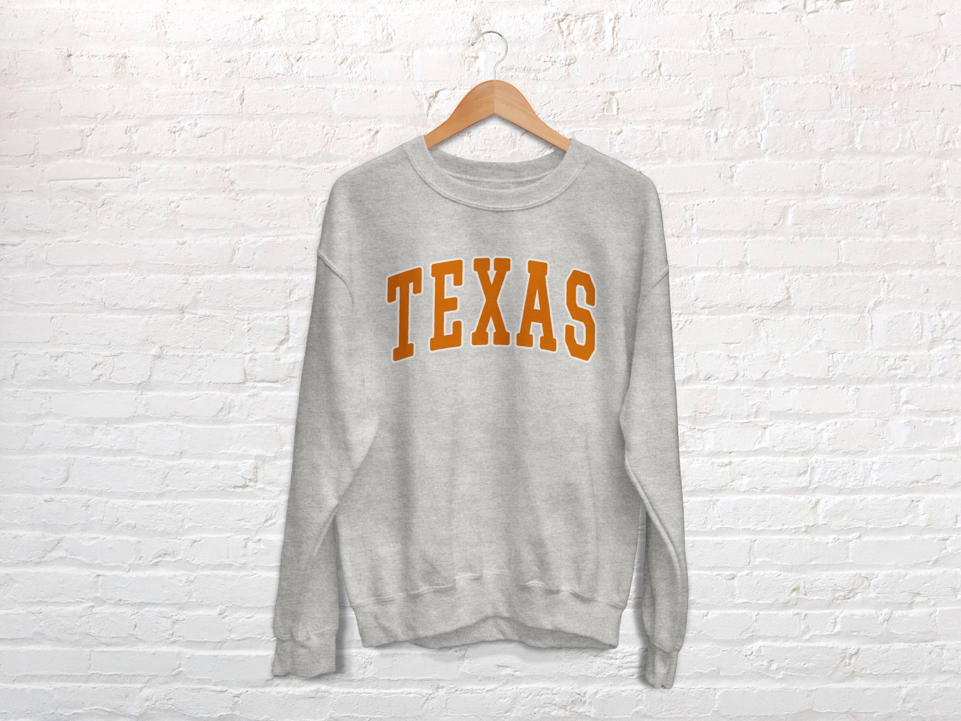 Texas Orange College Style Crewneck Sweatshirt von lukassfr