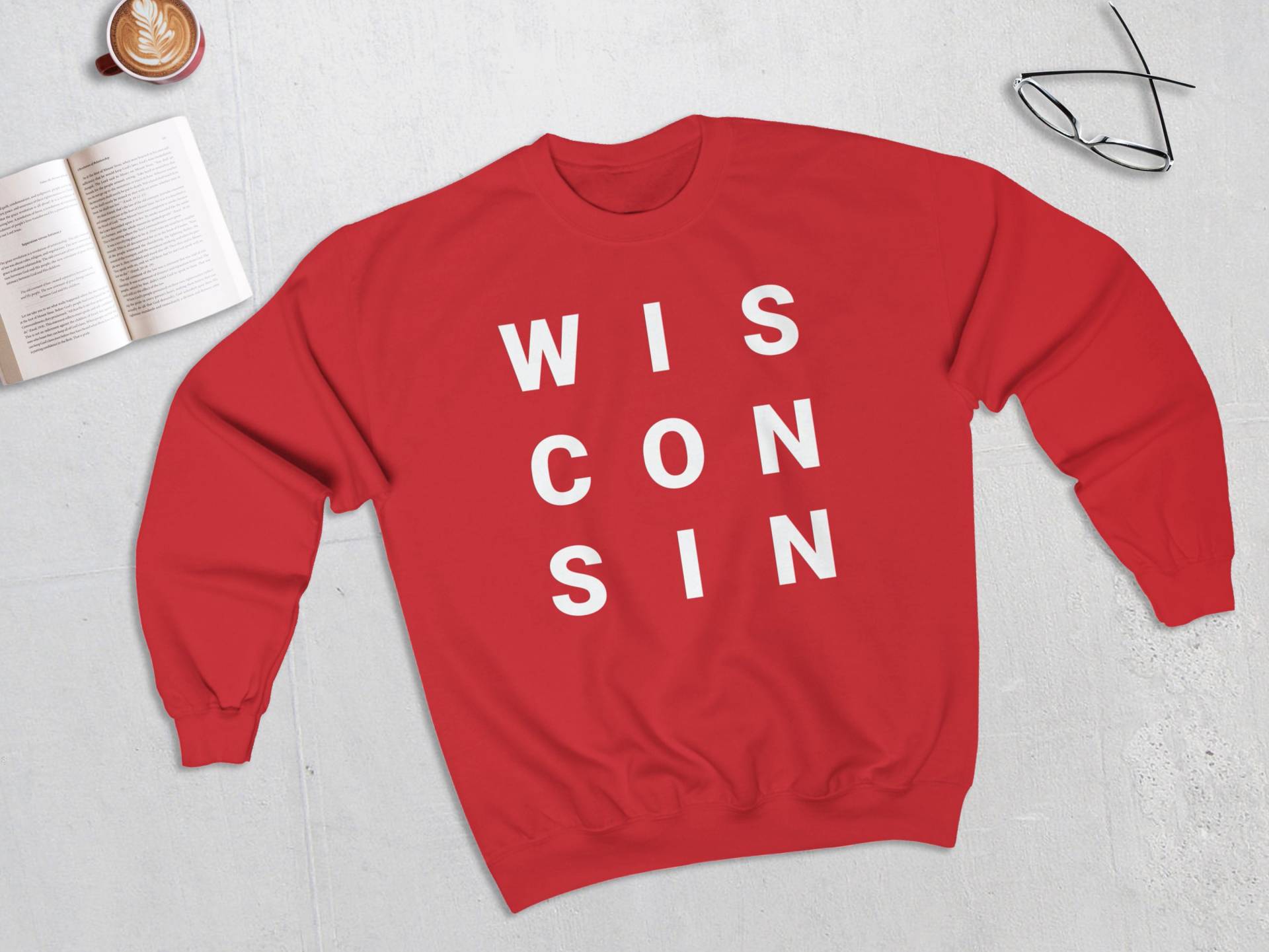 Wisconsin Letters Sweatshirt, Sweater von lukassfr