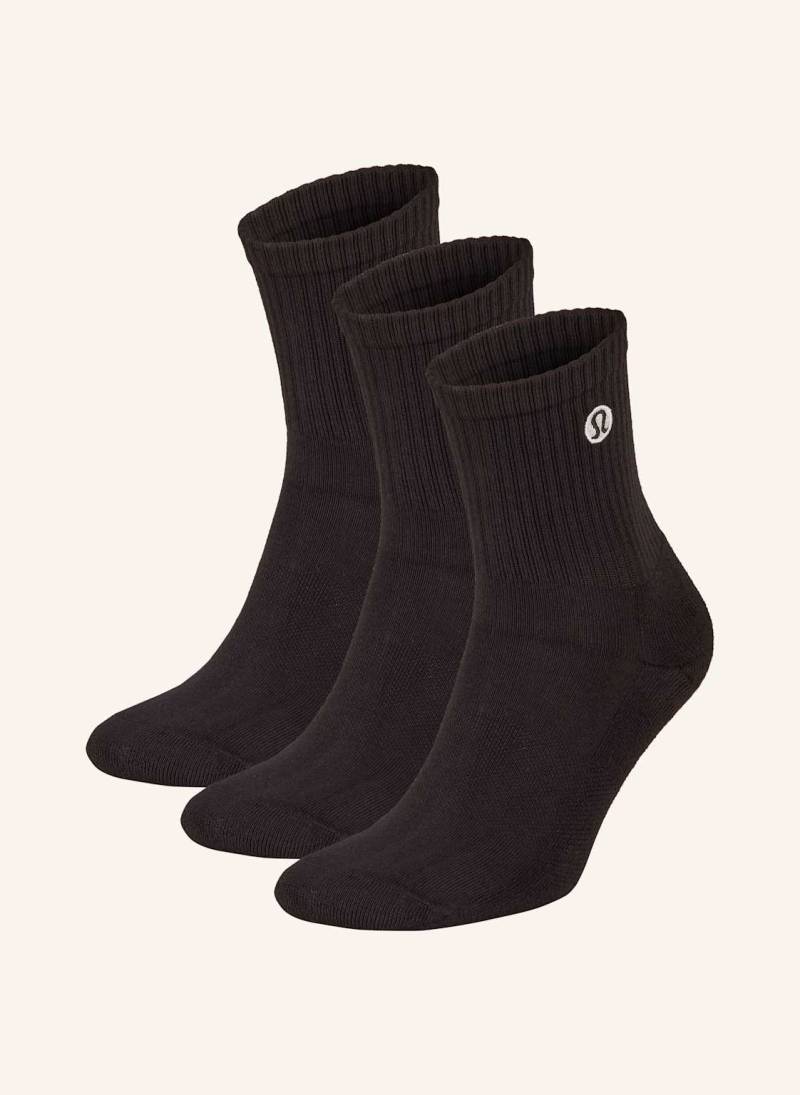 Lululemon 3er-Pack Sportsocken Daily Essential schwarz von lululemon