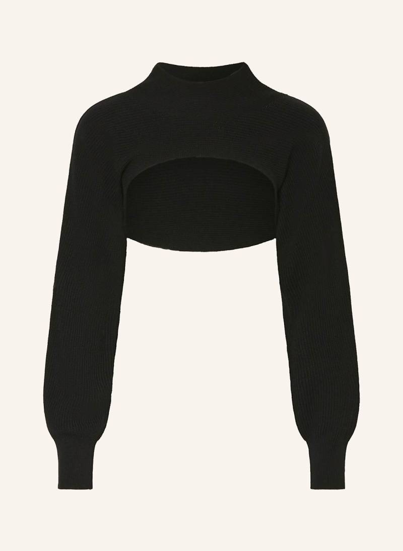 Lululemon Cropped-Pullover Cotton-Blend Mockneck Knit Shrug schwarz von lululemon