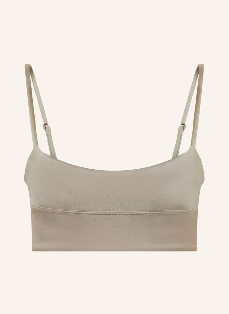 Lululemon Sport-Bh Aus Satin grau von lululemon