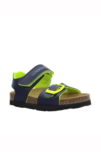 Lumberjack Bing Sandale, Navy Blue Acid Green, 20 EU von lumberjack