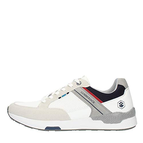 lumberjack SM86412005Z40 Sneakers niedrig für Herren, Bianco - Größe: 44 EU von lumberjack