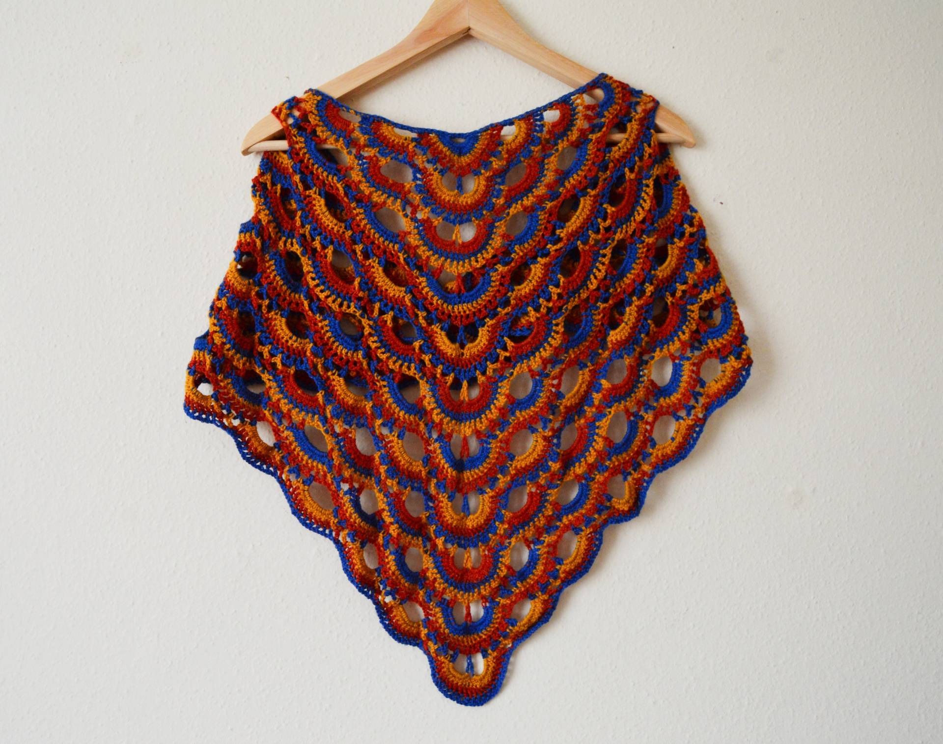 Wolle Frauen Schal Aus Hochwertiger Und Alpaka Garn, Rot Gelb Blau, Weihnachtsgeschenk Für von lumilemi