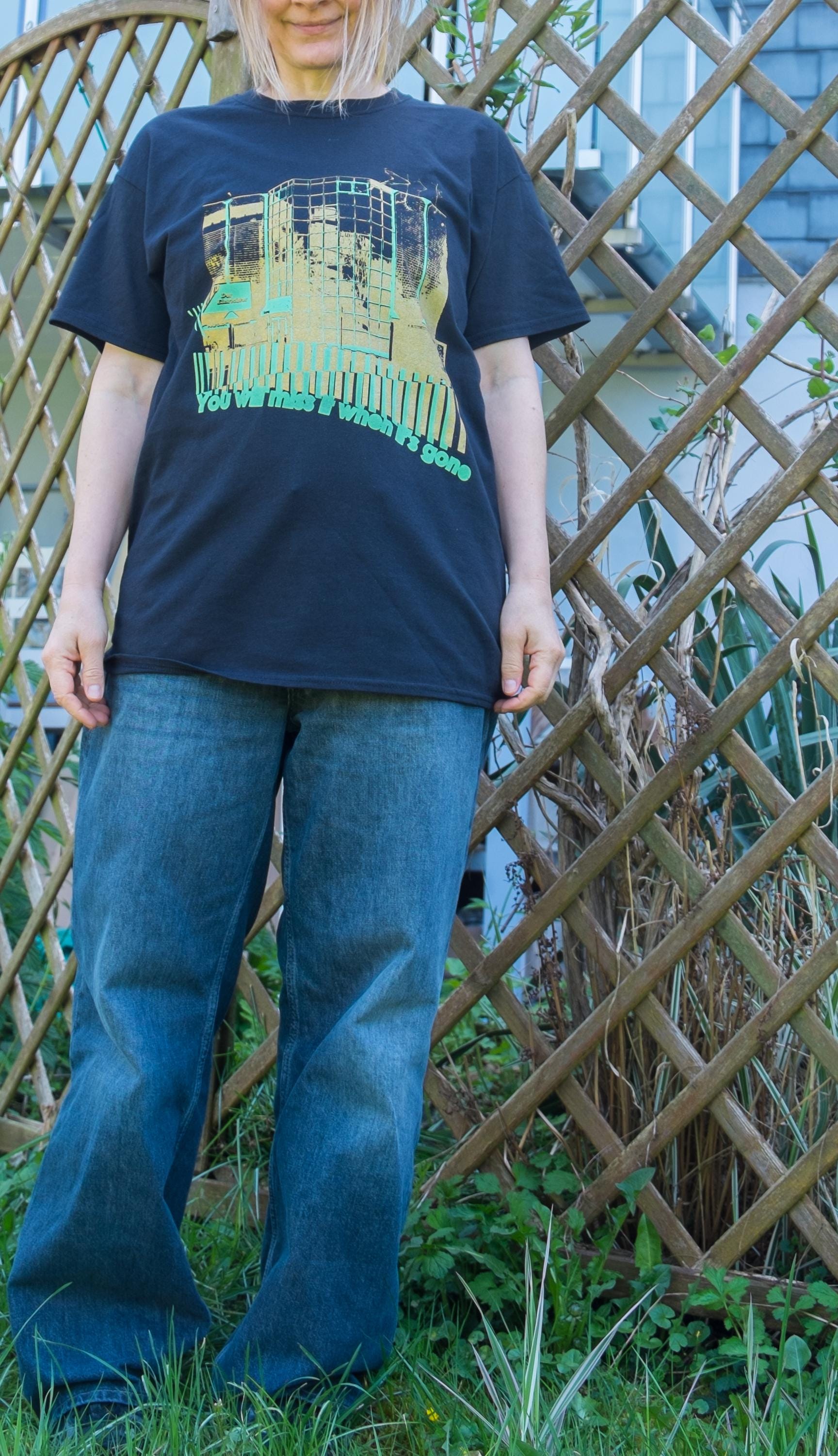 Siebdruck T-Shirt You Will Miss It When It's Gone Gr. L Schwarz von lumitdreipunkten