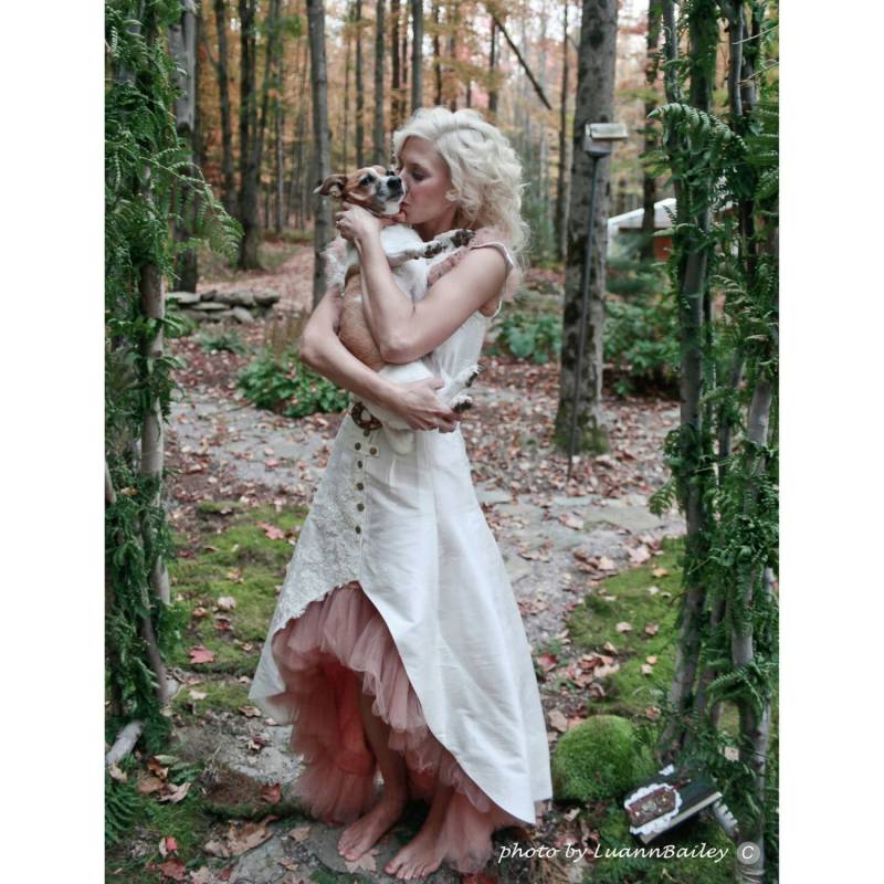 Hochzeit Kleid Seide Und Spitze Wald Elfenbein Weiß Haute Couture Handgemachte Mode Hochzeit Kleid Seide Und Spitze Wald Elfenbein Weiß Haute Couture Handgemachte Mode von lummedesigns