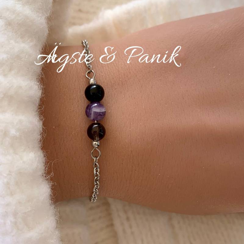 Ängste Und Panik Schutz Vor Negativen Energien Armband Edelsteinarmband Kristallarmband Geschenk Personalisiert von lunevillage