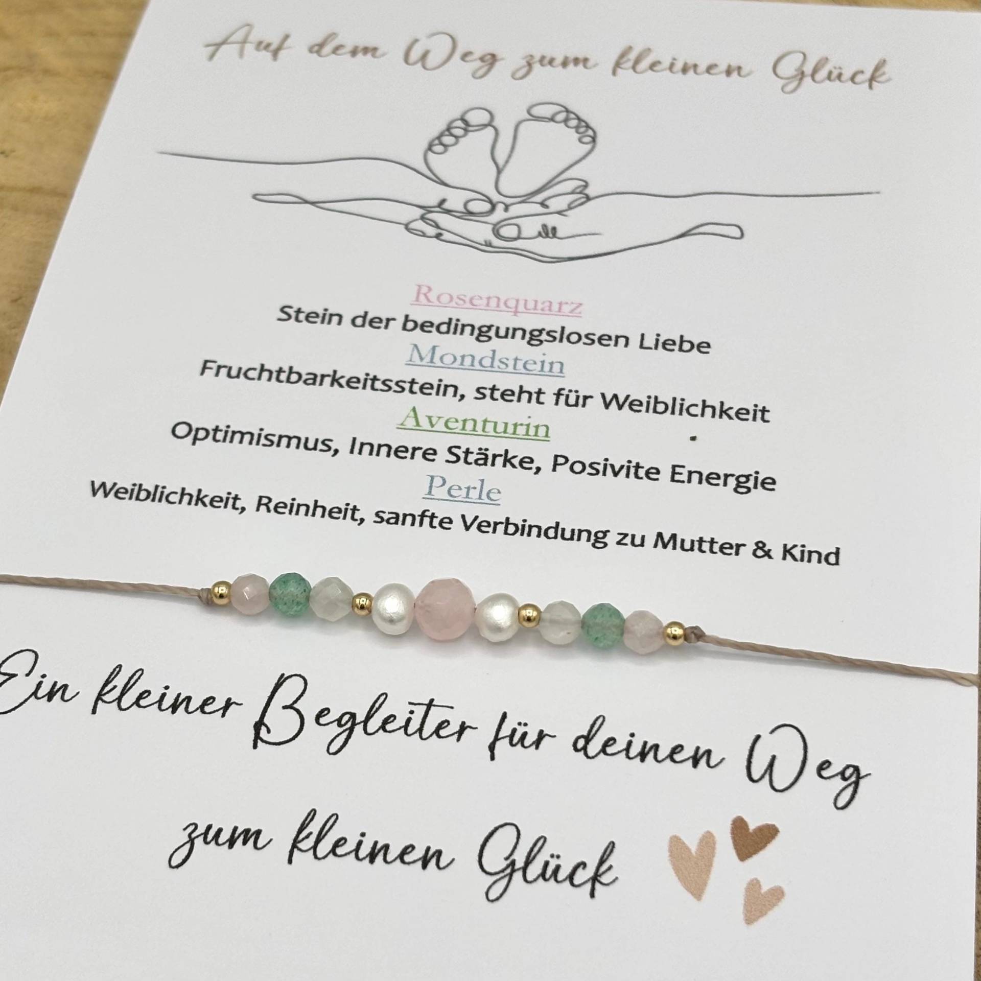 Glücksbringer Kinderwunsch Fruchtbarkeit Glücksarmband Fertility Mommy To Be Rosenquarz Mondstein Aventurin Süßwasserperlen von lunevillage
