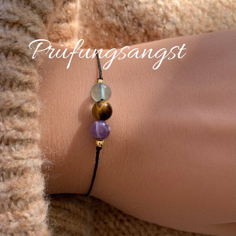 Prüfungsangst Armband | Glücksbringer Konzentration Fokus Edelstein Geschenk Prüfung von lunevillage