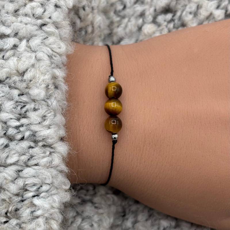 Tigerauge Armband Kraftarmband Mutmacher Energiearmband Innere Kraft Glücksbringer Edelstein Geschenk von lunevillage