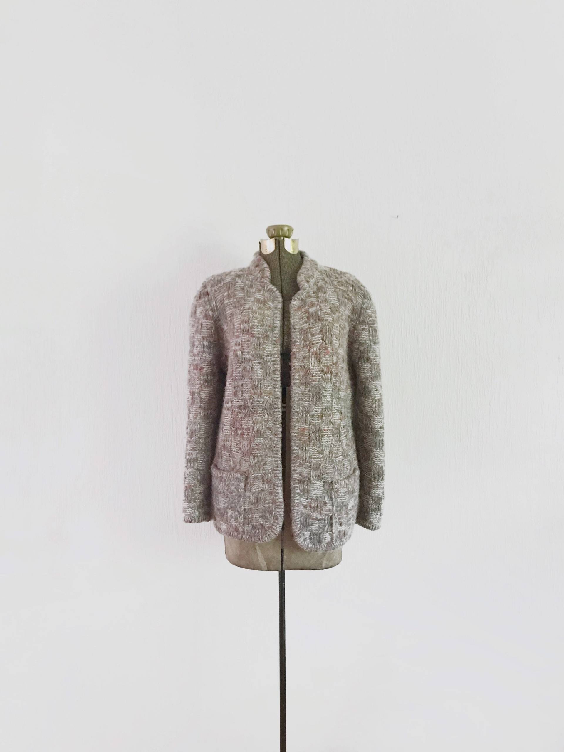 Vintage 70Er 80Er Damen Medium Mohair Wolle Blend Open Cardigan Pullover Jacke Grau Karos Taschen Nordstrom Town Square Vintage 70Er 80Er Damen Medium Mohair Wolle Blend Open Cardigan Pullover Jacke Grau Karos Taschen Nordstrom Town Square von luola