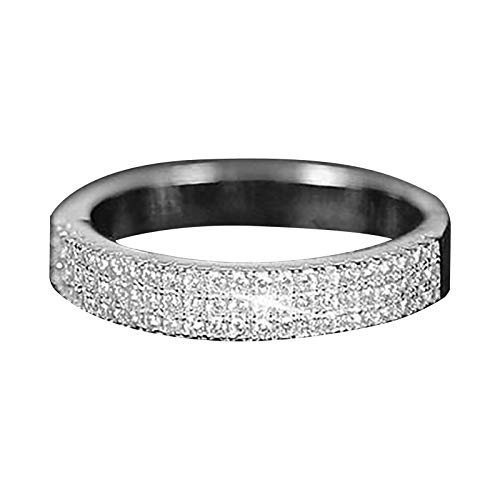 luoluoluo 925 Silber Ring Verlobungsringe Silber von Zirkonia Damen-Ring Memory Ring Vorsteckring Stein Ehering Antragsring Jubiläum Ringe Schmuck Geschen (8) von luoluoluo
