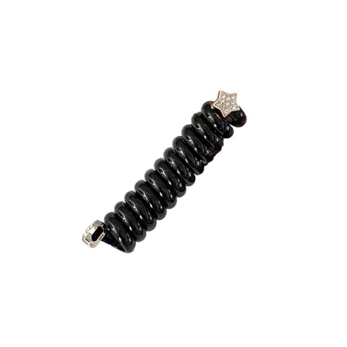 Telefondraht-Haarbänder, 2023 Neue Telefonkabel, gerade Spiral-Haargummis, Spiral-Haargummis für Damen, keine Falten-Haargummis, Pferdeschwanz-Zöpfe für Mädchenn von luoluoluo