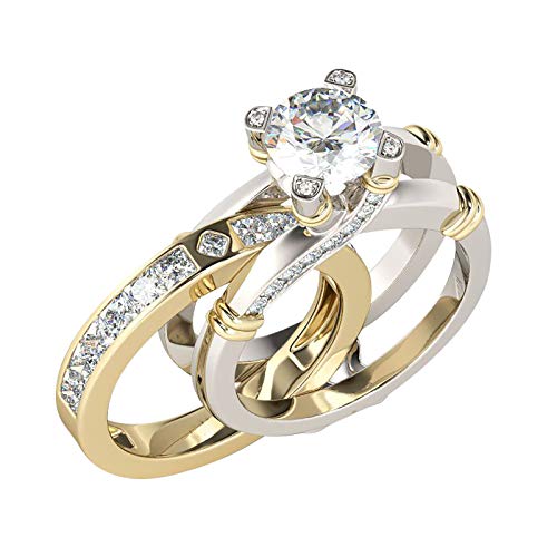 luoluoluo 2 In 1 Creatives Kombination sring Set mit Zirkon und Multifunktion Mode Ring Spezial Ringe Diamant All-Match Mode Ring Set luoluoluo 2 In 1 Creatives Kombination sring Set mit Zirkon und Multifunktion Mode Ring Spezial Ringe Diamant All-Match Mode Ring Set von luoluoluo