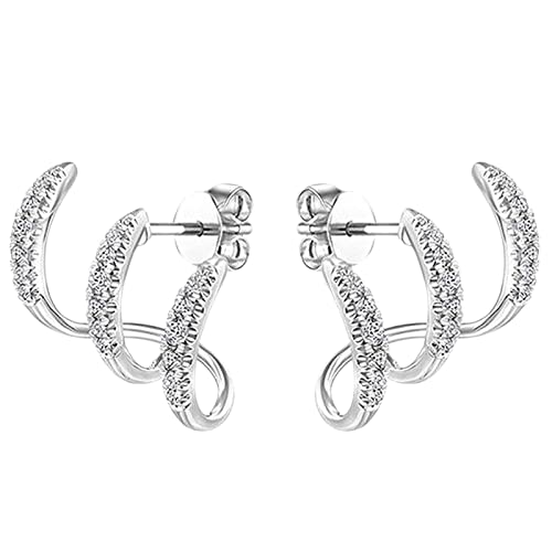 luoluoluo 925 Sterling Silber Manschettenohrringe Stollen für Frauen Mädchen Crawler Ohrringe Wickeln Piercing Ohrstecker Herrenohrringe Aus Sterlingsilber von luoluoluo