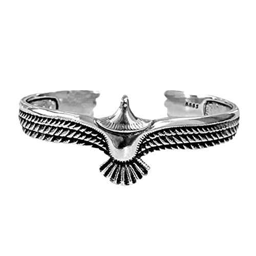 luoluoluo Damen Herren Adler Armband Vintage Persönlichkeit 925 Silber Feder Armband Altes Herrschsüchtiges Armband Edelstahl Offen Armbänder luoluoluo Damen Herren Adler Armband Vintage Persönlichkeit 925 Silber Feder Armband Altes Herrschsüchtiges Armband Edelstahl Offen Armbänder von luoluoluo