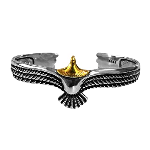 luoluoluo Damen Herren Adler Armband Vintage Persönlichkeit 925 Silber Feder Armband Altes Herrschsüchtiges Armband Edelstahl Offen Armbänder luoluoluo Damen Herren Adler Armband Vintage Persönlichkeit 925 Silber Feder Armband Altes Herrschsüchtiges Armband Edelstahl Offen Armbänder von luoluoluo