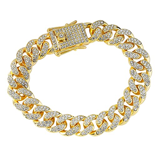 luoluoluo Frauen Diamant Armband Kleidungszubehör Öffnen Schnallen Gold Silber Armkette Damen Punk Diamant Armbänder von luoluoluo