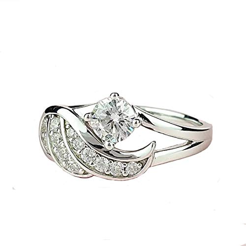 luoluoluo Frauen Neuer Aushöhlen Diamant Blumenring Schmuck Charme Ringe Sterling Silber Damen Ringe Schmuck Geschenk von luoluoluo