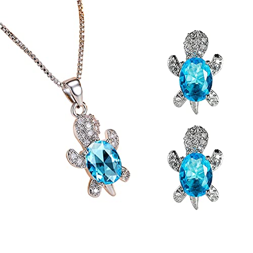 luoluoluo Frauen Schmuck Set Mode Schildkröte Ohrringe Halskette Set Dekoration Tier Serie Schmuck für Mädchen Geschenk 2-teiliges von luoluoluo