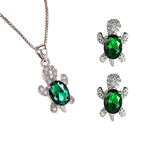 luoluoluo Frauen Schmuck Set Mode Schildkröte Ohrringe Halskette Set Dekoration Tier Serie Schmuck für Mädchen Geschenk 2-teiliges von luoluoluo