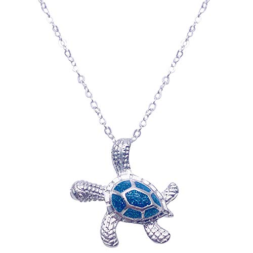 luoluoluo Schildkröte Halskette Sterling Silber S925 Nette Anhänger Kette Mutter Halsketten Tochter Ocean Necklaces für Frauen Mädchen von luoluoluo
