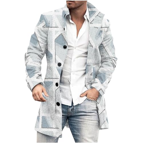 luoluoluo Wintermantel Herren Lang Slim Fit Winter Wollmantel Dufflecoat Business Trenchcoat Mantel Freizeit Wolle Jacke Elegant Warm Herrenmantel Winterjacke Mantel von luoluoluo