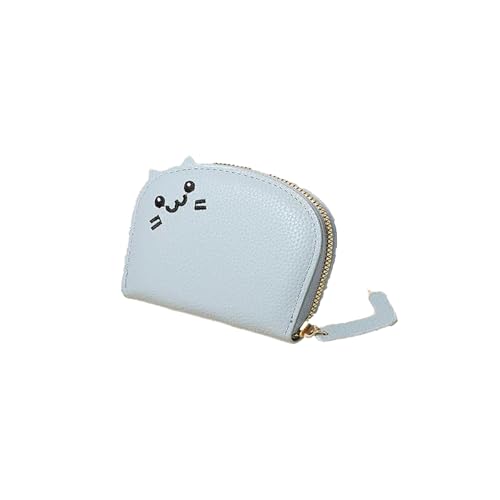 luoshuangfei, Damen Brieftasche, Cartoon Katze Brieftasche. Kompaktes Design, mehrere Fächer, leistungsstark. (zartes Blau) von luoshuangfei